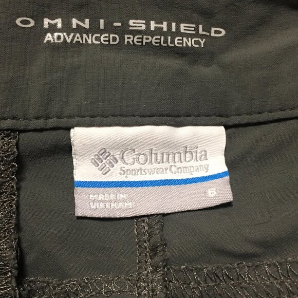 COLUMBIA Gray Omni-Shield Advanced Repellency Cropped Capri Pant Women's Size 6 - Picture 3 of 6